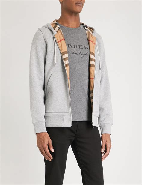 burberry fordson hoodie grey